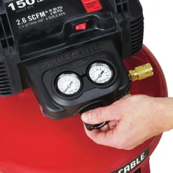 Factory Reconditioned Porter-Cable 0.8 HP 6 Gallon Oil-Free Pancake Air Compressor