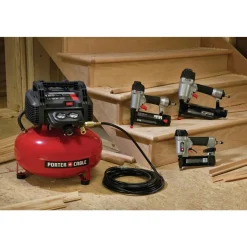 Factory Reconditioned Porter-Cable 3-Piece Nailer and 0.8 HP 6 Gallon Oil-Free Pancake Air Compressor Combo Kit
