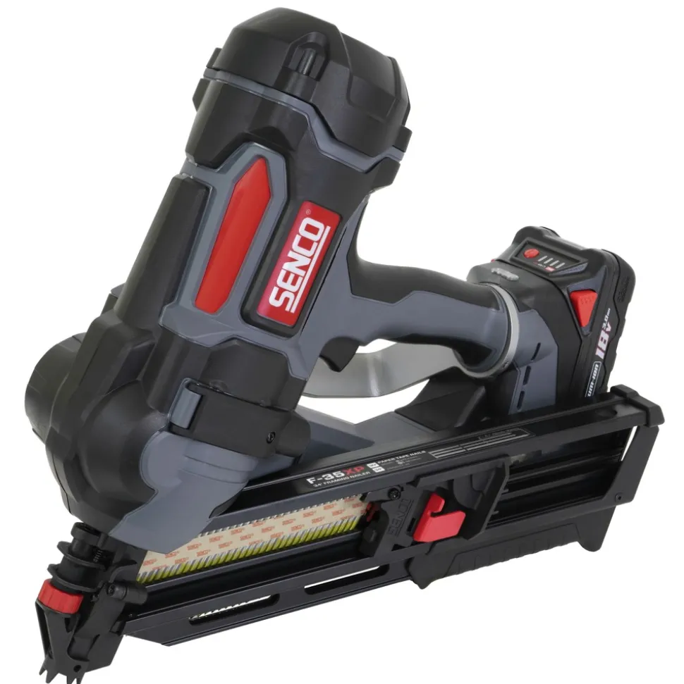 Factory Reconditioned SENCO 18V Lithium-Ion 30 - 34-Degree Paper-Tape 3-1/2 in. Cordless Pneumatic Framing Nailer (3 Ah)