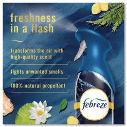 Febreze 80816821 AIR, Ocean, 8.8 oz Aerosol Spray, 2/Pack, 3 Packs/Carton