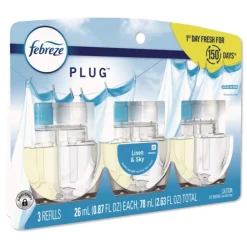 Febreze 2.63 oz. PLUG Air Freshener Refills - Linen and Sky (6 Packs/Carton)