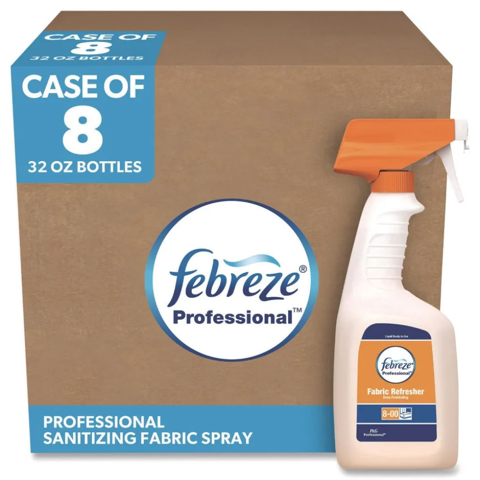 Febreze 03259 Professional Fabric Refresher Deep Penetrating Fresh Clean, 32oz Spray, 8/ctn