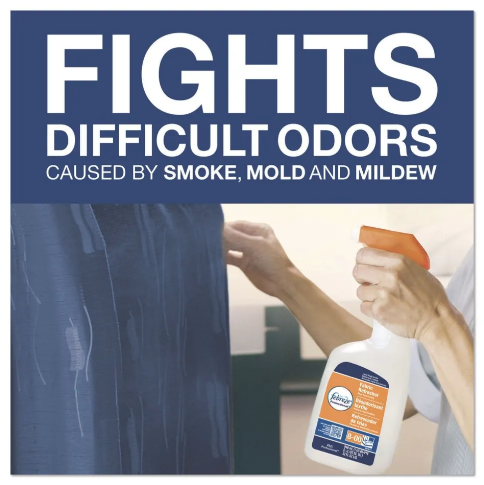Febreze 03259 Professional Fabric Refresher Deep Penetrating Fresh Clean, 32oz Spray, 8/ctn