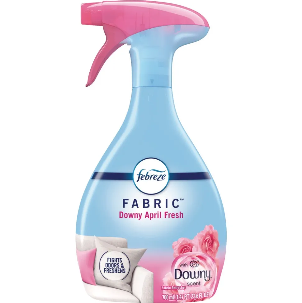 Febreze FABRIC 23.6 oz. Spray Bottle Extra Strength Refresher/Odor Eliminator - Downy April Fresh (8/Carton)