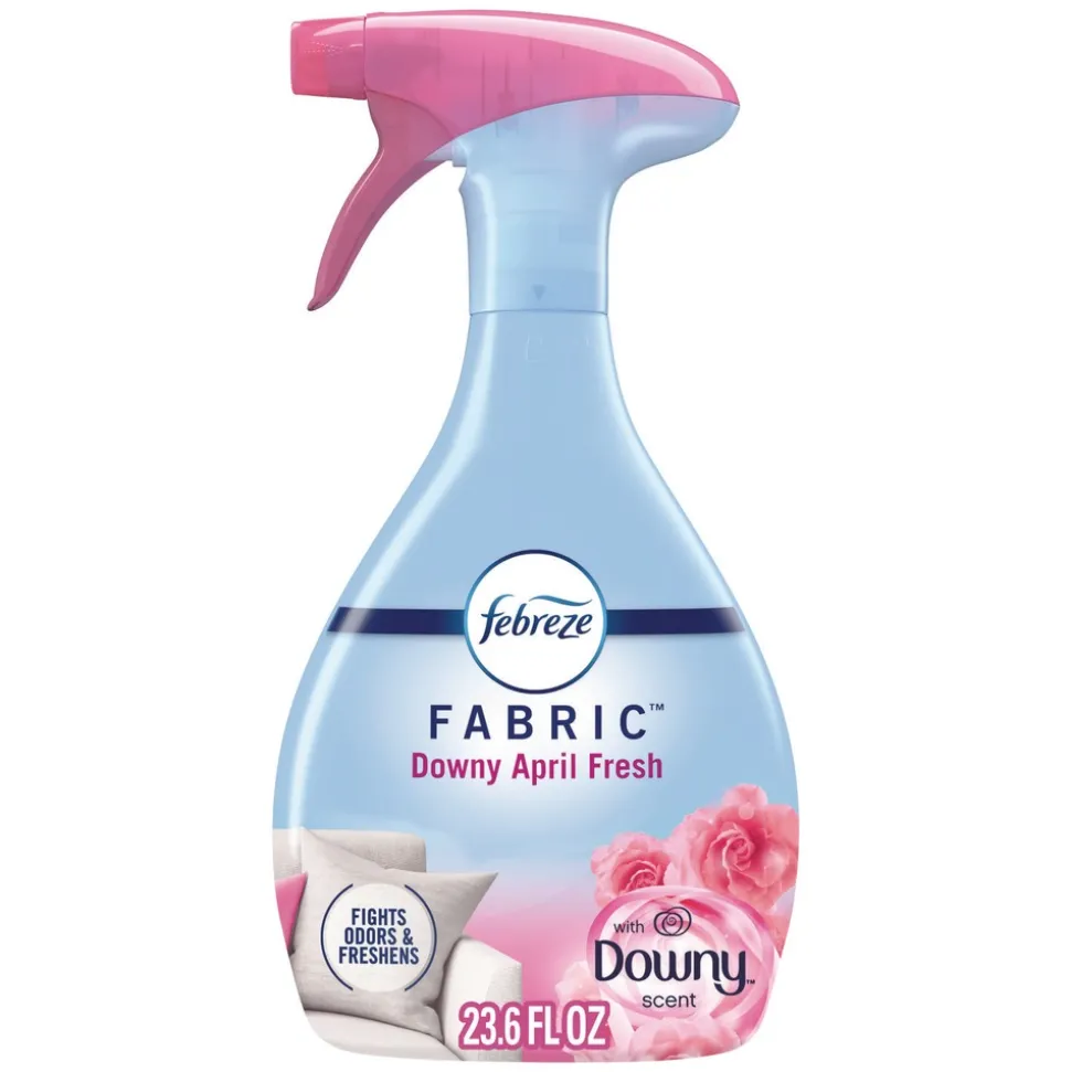 Febreze FABRIC 23.6 oz. Spray Bottle Extra Strength Refresher/Odor Eliminator - Downy April Fresh (8/Carton)