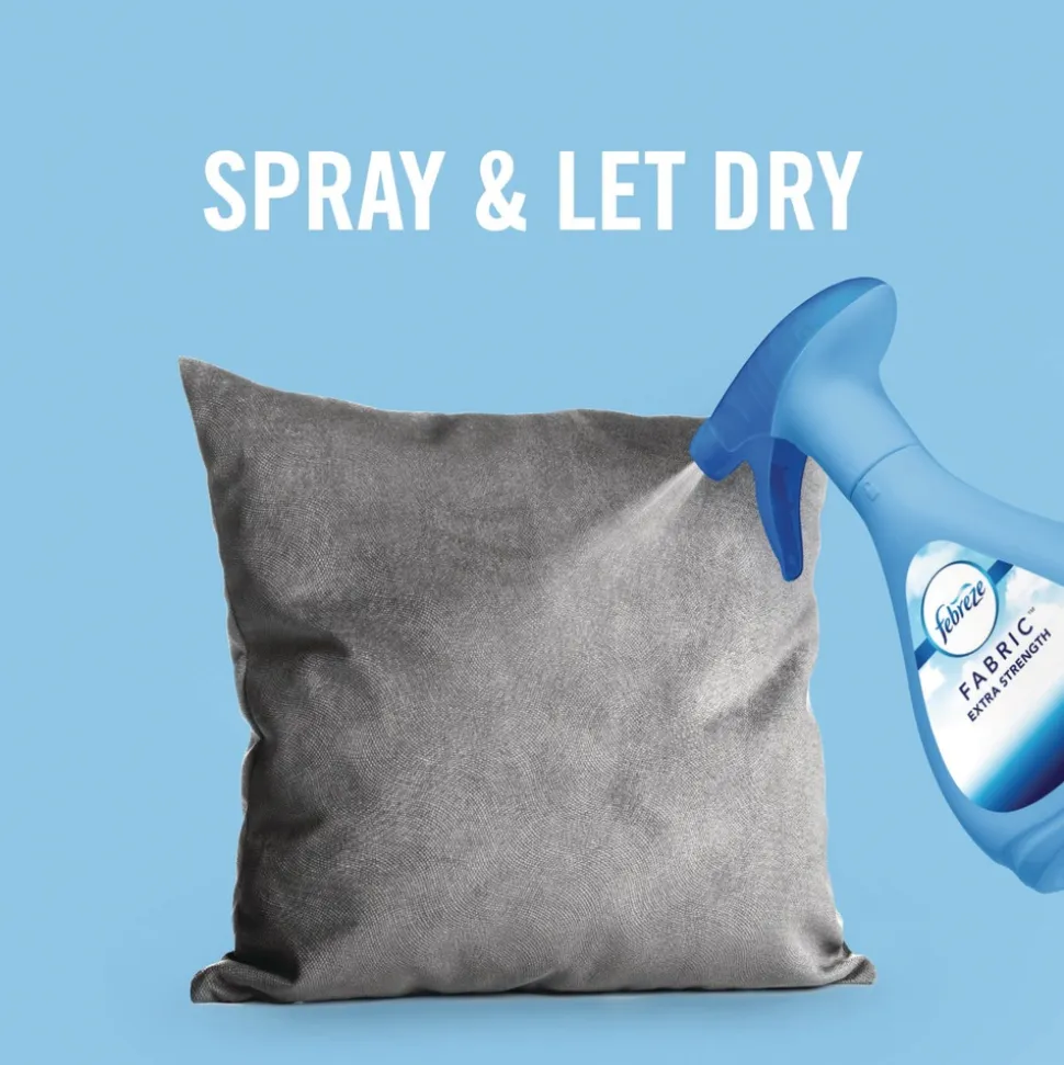 Febreze FABRIC 23.6 oz. Spray Bottle Extra Strength Refresher/Odor Eliminator - Downy April Fresh (8/Carton)