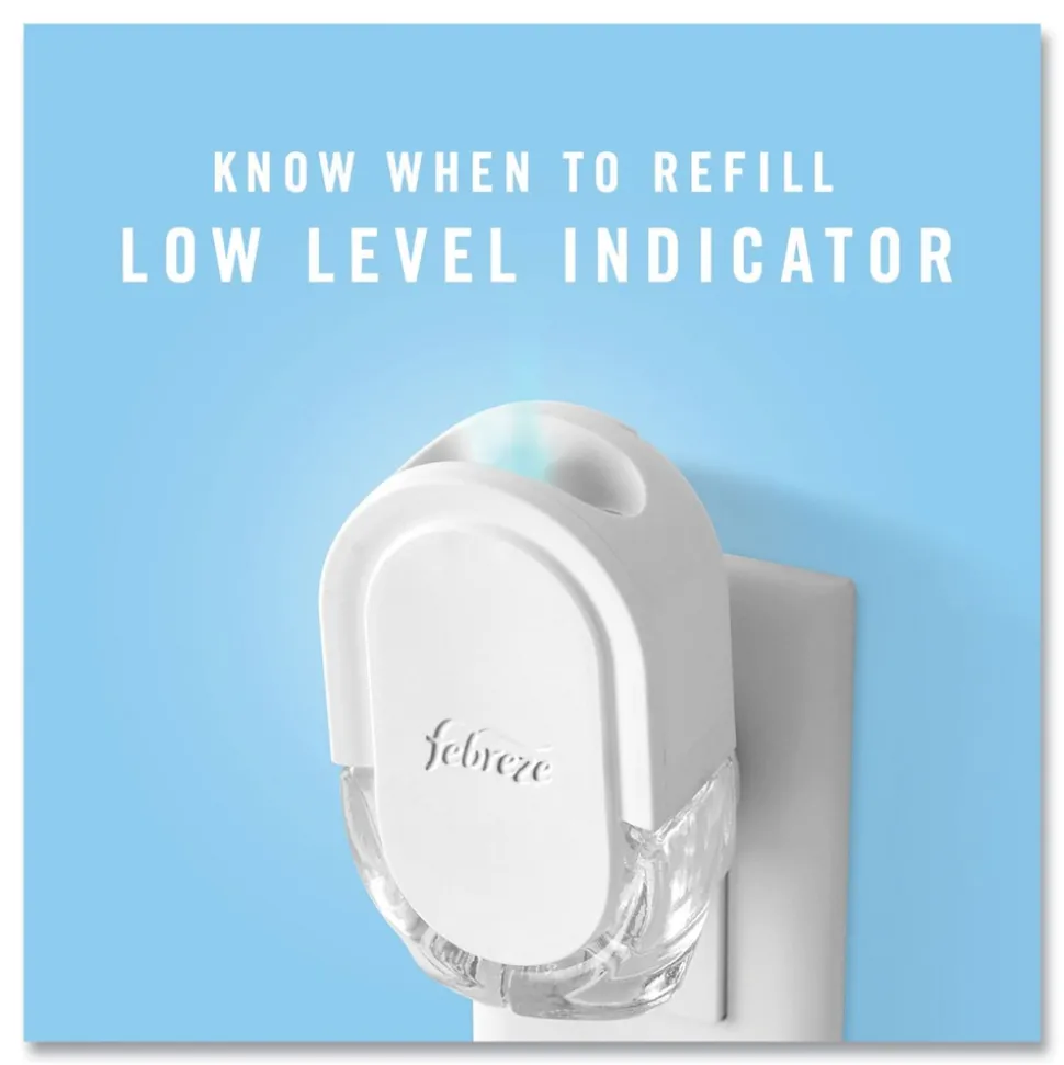 Febreze PLUG 6.54 in. x 2.99 in. x 5.98 in. Air Freshener Warmer Start Kit - Clear/White (4/Carton)
