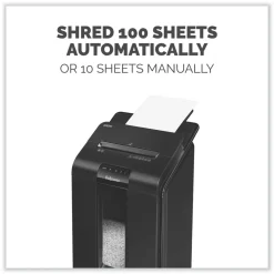 Fellowes Mfg Co. 100 Auto/10 Manual Sheet Capacity Micro-Cut Shredder