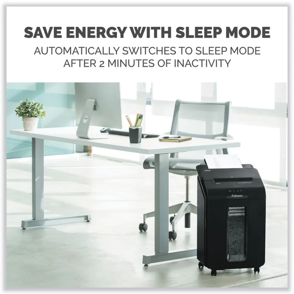 Fellowes Mfg Co. 100 Auto/10 Manual Sheet Capacity Micro-Cut Shredder