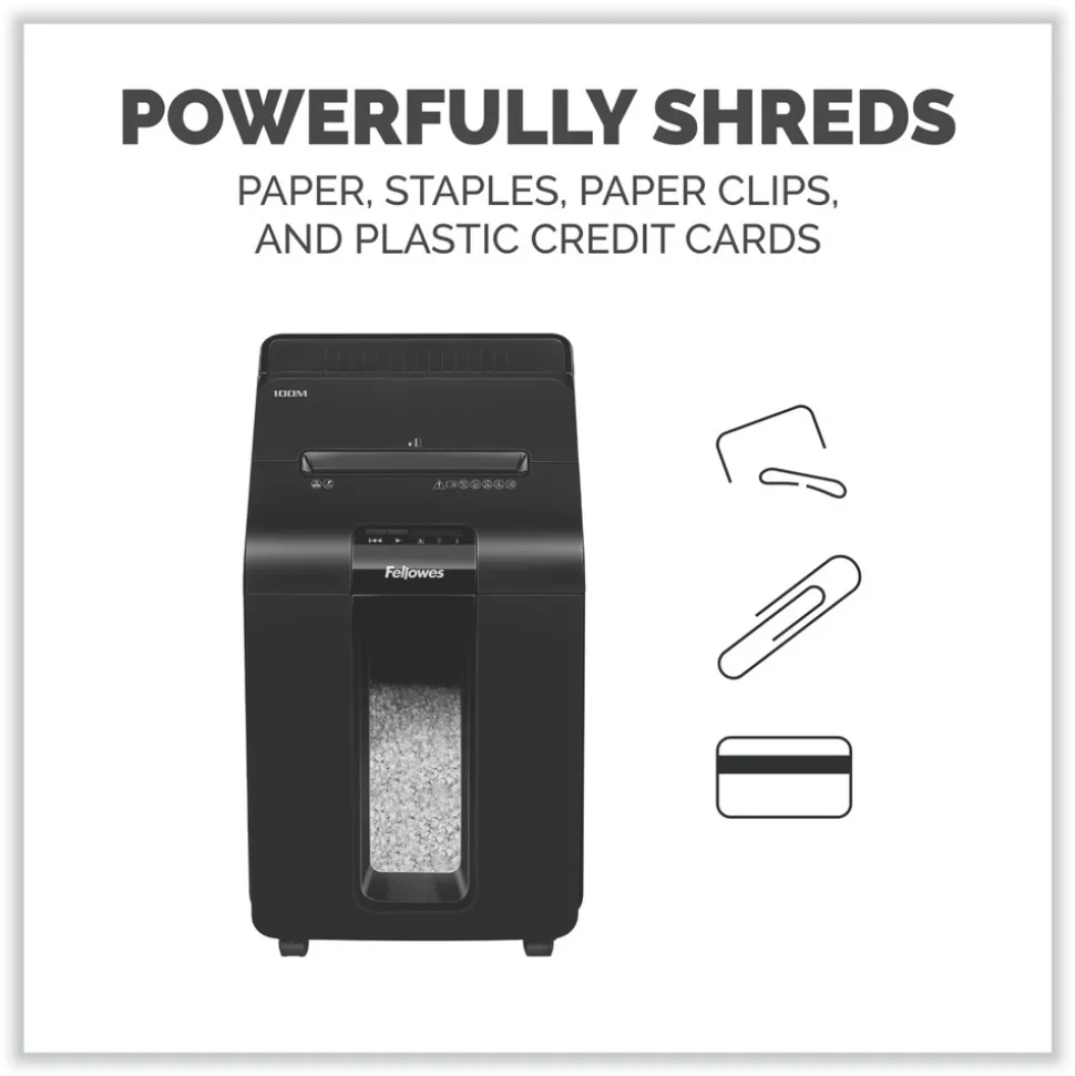 Fellowes Mfg Co. 100 Auto/10 Manual Sheet Capacity Micro-Cut Shredder