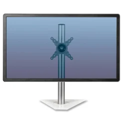 Fellowes Mfg Co. 180 Degree Rotation 180 Degree Pan Lotus Single Monitor Arm Kit for 26 in. Monitors Supports 17 lbs. - Silver