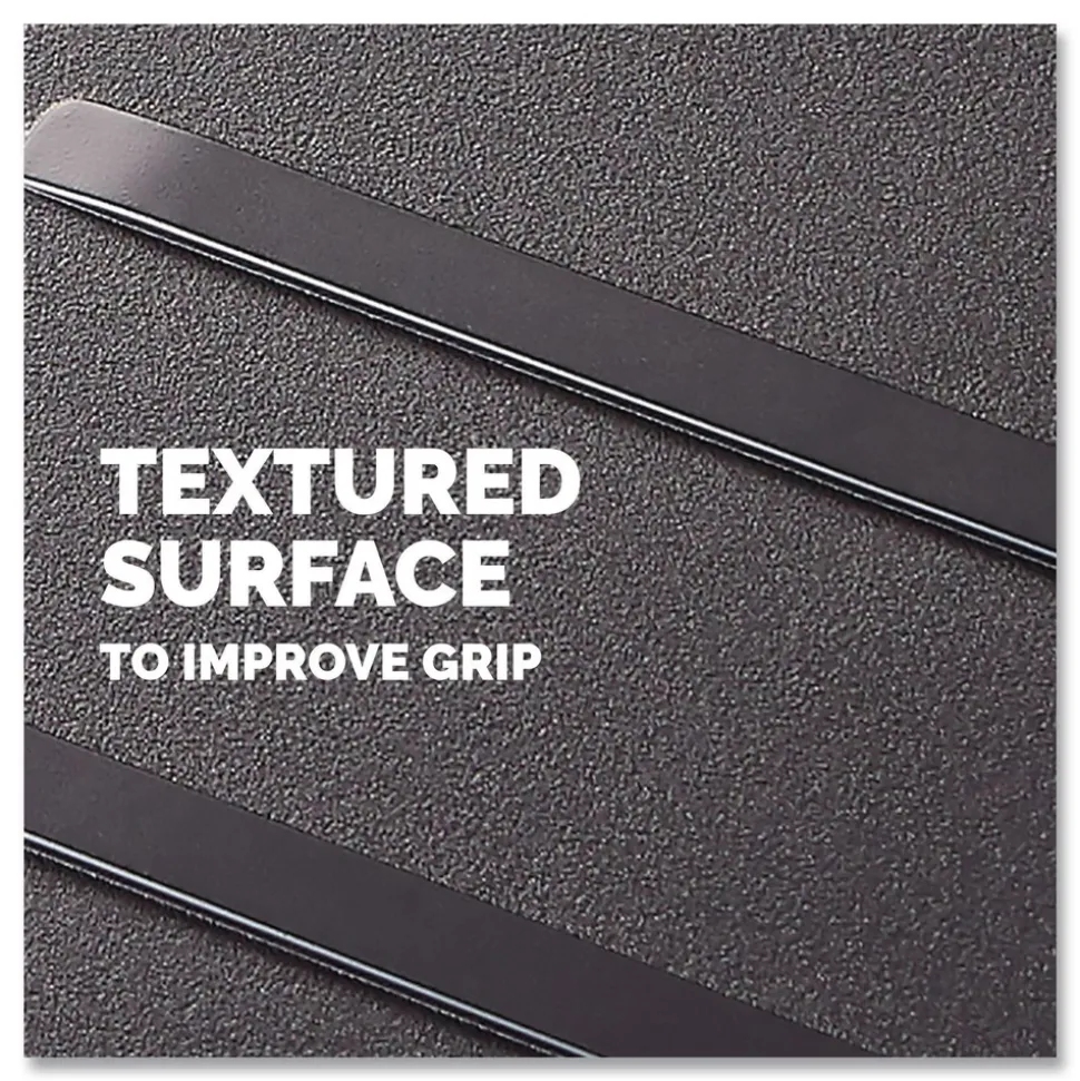 Fellowes Mfg Co. 17.5 in. W x 13.13 in. D x 4.13 in. to 5.63 in. H Adjustable Locking Footrest with Microban - Black/Silver