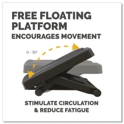 Fellowes Mfg Co. 17.75 in. W x 13.25 in. D x 4 in. to 6.5 in. H HPS Ultimate Foot Support - Black/Gray