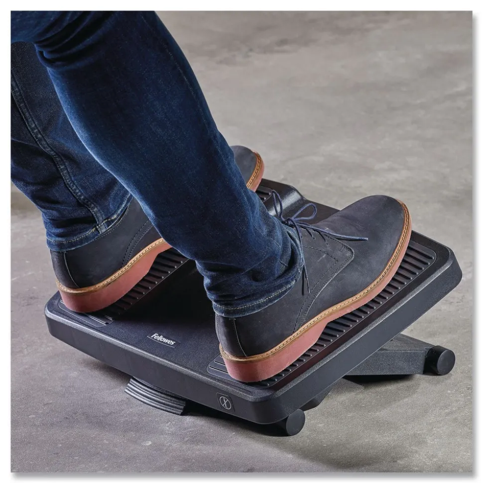 Fellowes Mfg Co. 17.75 in. W x 13.25 in. D x 4 in. to 6.5 in. H HPS Ultimate Foot Support - Black/Gray