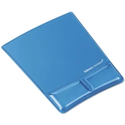 Fellowes Mfg Co. 8.25 in. x 9.87 in. Gel Wrist Support with Attached Mouse Pad - Blue