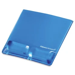 Fellowes Mfg Co. 8.25 in. x 9.87 in. Gel Wrist Support with Attached Mouse Pad - Blue