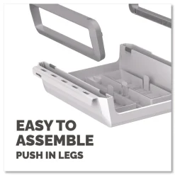 Fellowes Mfg Co. 13.94 in. x 11.97 in. x 3.25 in. to 6 in. Supports 33 lbs. Breyta Monitor Stand - White