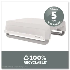 Fellowes Mfg Co. 13.94 in. x 11.97 in. x 3.25 in. to 6 in. Supports 33 lbs. Breyta Monitor Stand - White