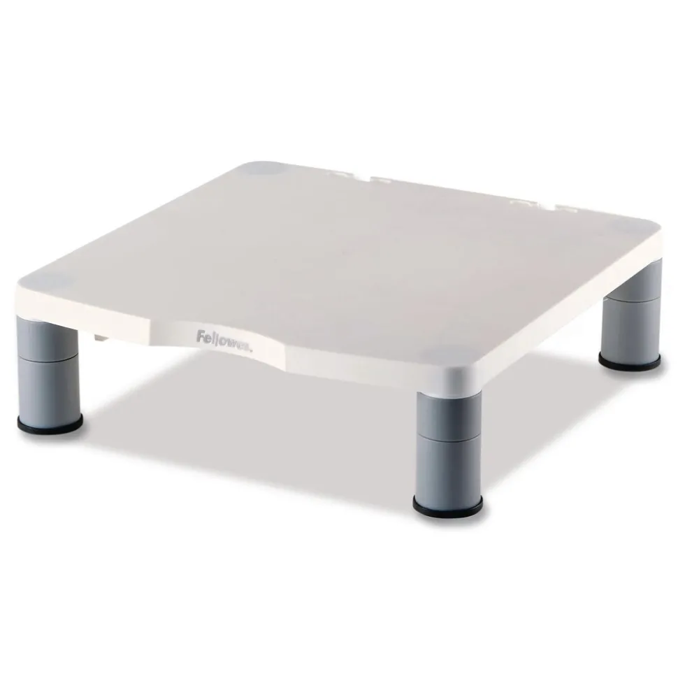 Fellowes Mfg Co. 13.38 in. x 13.63 in. x 2 in. to 4 in. 60 lbs. Standard Monitor Riser for 21 in. Monitors - Platinum/Graphite
