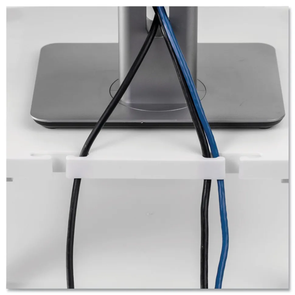 Fellowes Mfg Co. 13.38 in. x 13.63 in. x 2 in. to 4 in. 60 lbs. Standard Monitor Riser for 21 in. Monitors - Platinum/Graphite