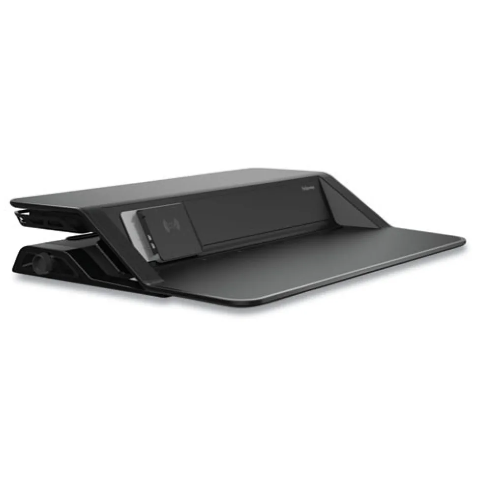 Fellowes Mfg Co. 32.75 in. x 24.25 in. x 5.5 in. to 22.5 in. Lotus DX Sit-Stand Workstation - Black