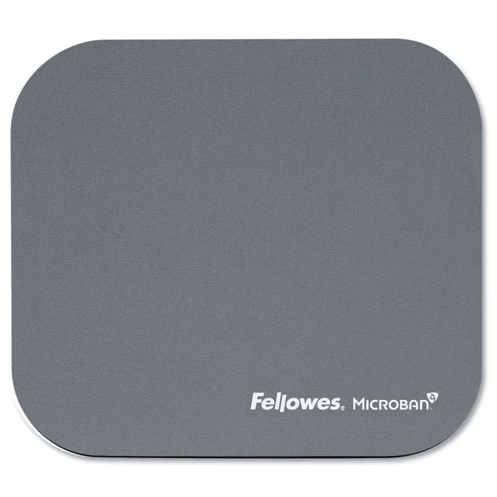 Fellowes Mfg Co. 9 in. x 8 in. Mouse Pad with Microban Protection - Graphite