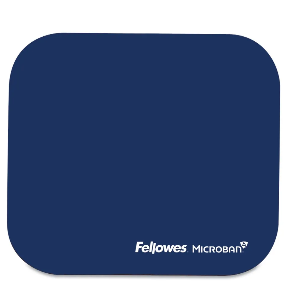 Fellowes Mfg Co. 9 in. x 8 in. Mouse Pad with Microban Protection - Navy