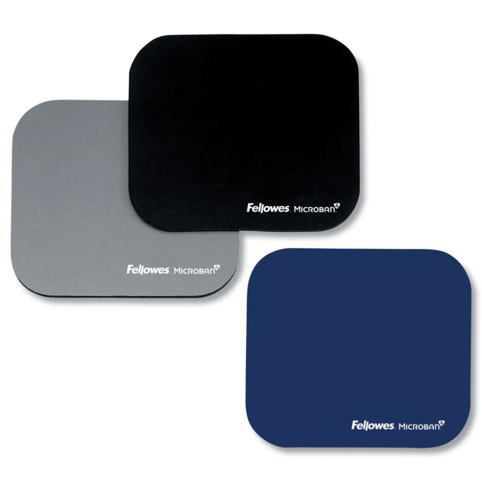Fellowes Mfg Co. 9 in. x 8 in. Mouse Pad with Microban Protection - Navy