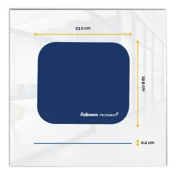 Fellowes Mfg Co. 9 in. x 8 in. Mouse Pad with Microban Protection - Navy