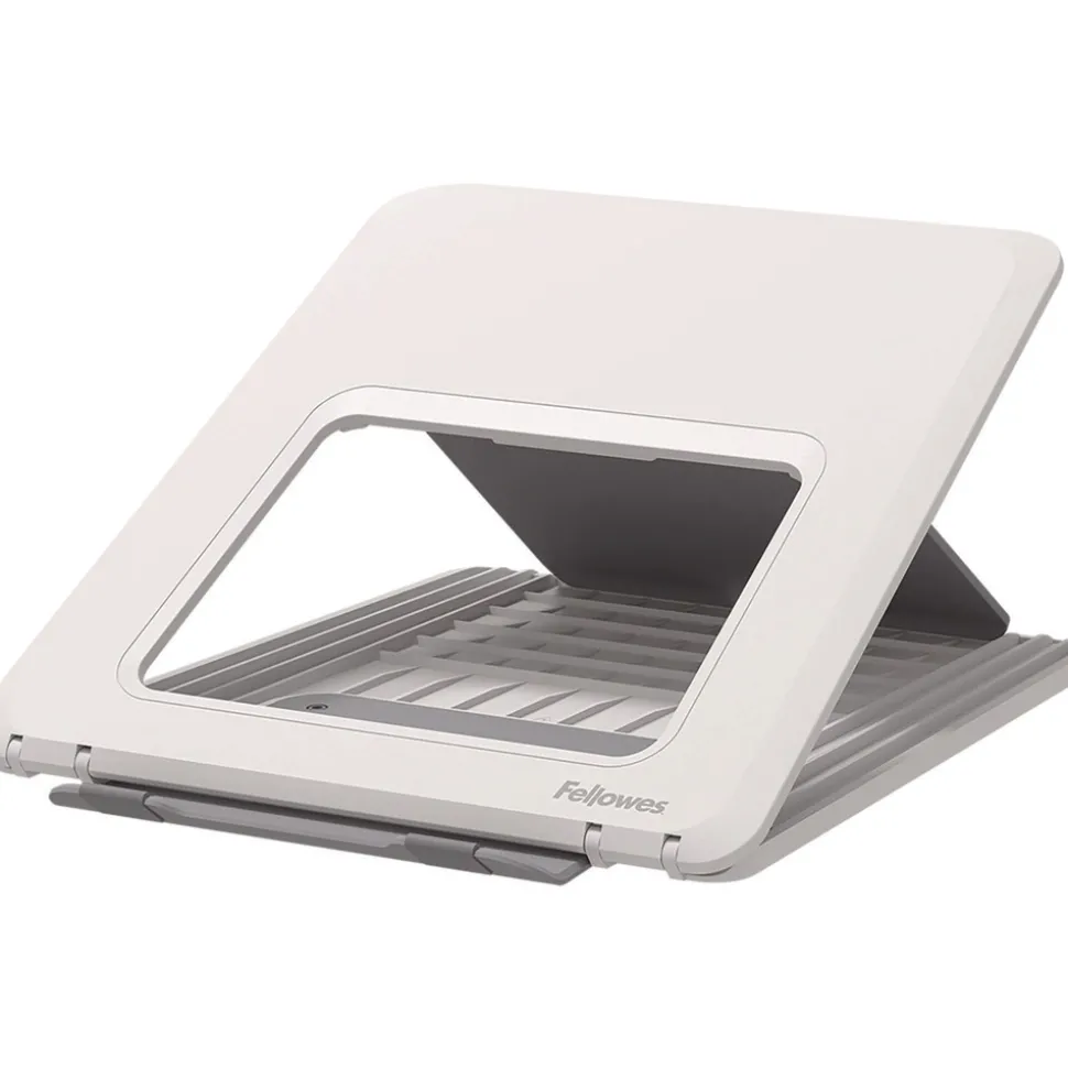 Fellowes Mfg Co. 9.25 in. x 10.55 in. x 0.55 in. to 8 in. Supports Up to 8.8 lbs. Breyta Laptop Stand - White