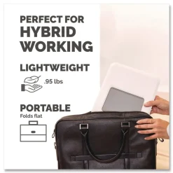 Fellowes Mfg Co. 9.25 in. x 10.55 in. x 0.55 in. to 8 in. Supports Up to 8.8 lbs. Breyta Laptop Stand - White