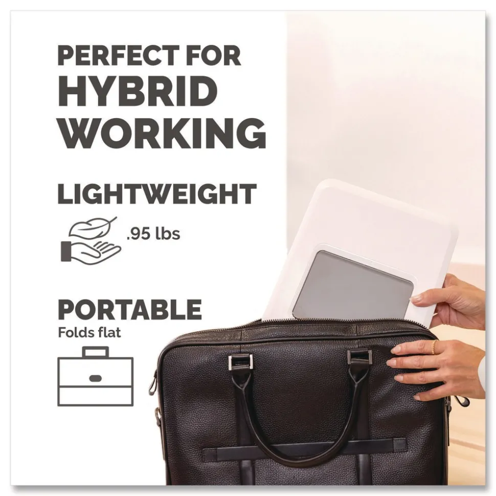 Fellowes Mfg Co. 9.25 in. x 10.55 in. x 0.55 in. to 8 in. Supports Up to 8.8 lbs. Breyta Laptop Stand - White