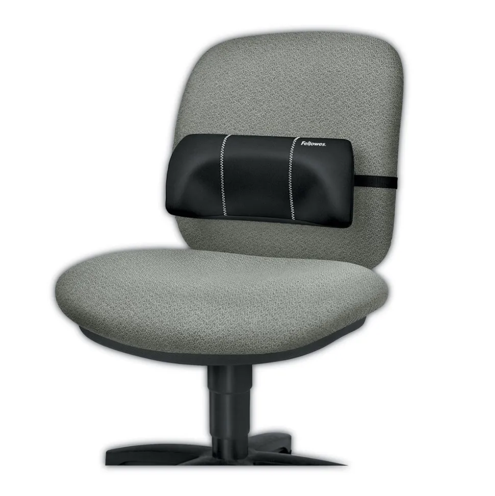 Fellowes Mfg Co. 12 in. x 3.13 in. x 5.19 in. Lumbar Back Support - Black
