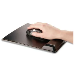 Fellowes Mfg Co. 8.25 in. x 9.87 in. Gel Wrist Support with Attached Mouse Pad - Black