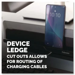 Fellowes Mfg Co. 13.94 in. x 11.97 in. x 3.25 in. to 6 in. Supports 33 lbs. Breyta Monitor Stand - Black