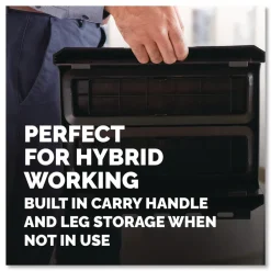 Fellowes Mfg Co. 13.94 in. x 11.97 in. x 3.25 in. to 6 in. Supports 33 lbs. Breyta Monitor Stand - Black