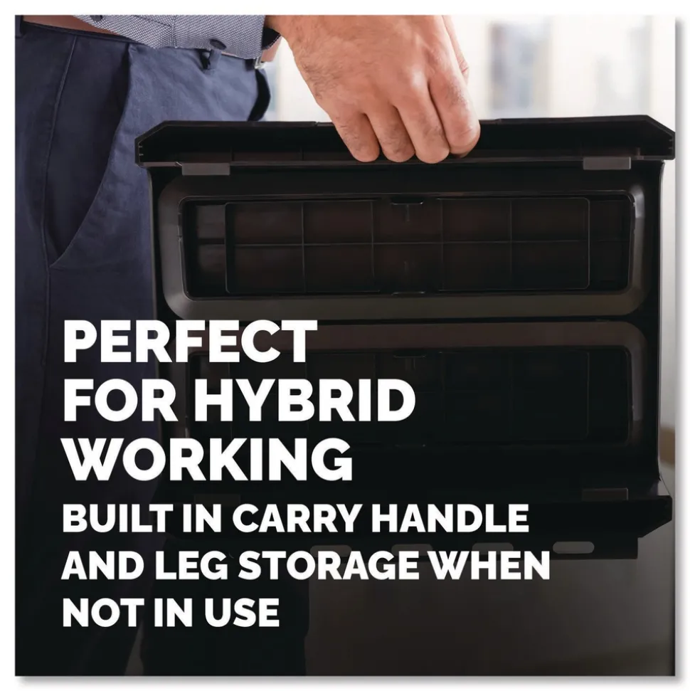 Fellowes Mfg Co. 13.94 in. x 11.97 in. x 3.25 in. to 6 in. Supports 33 lbs. Breyta Monitor Stand - Black