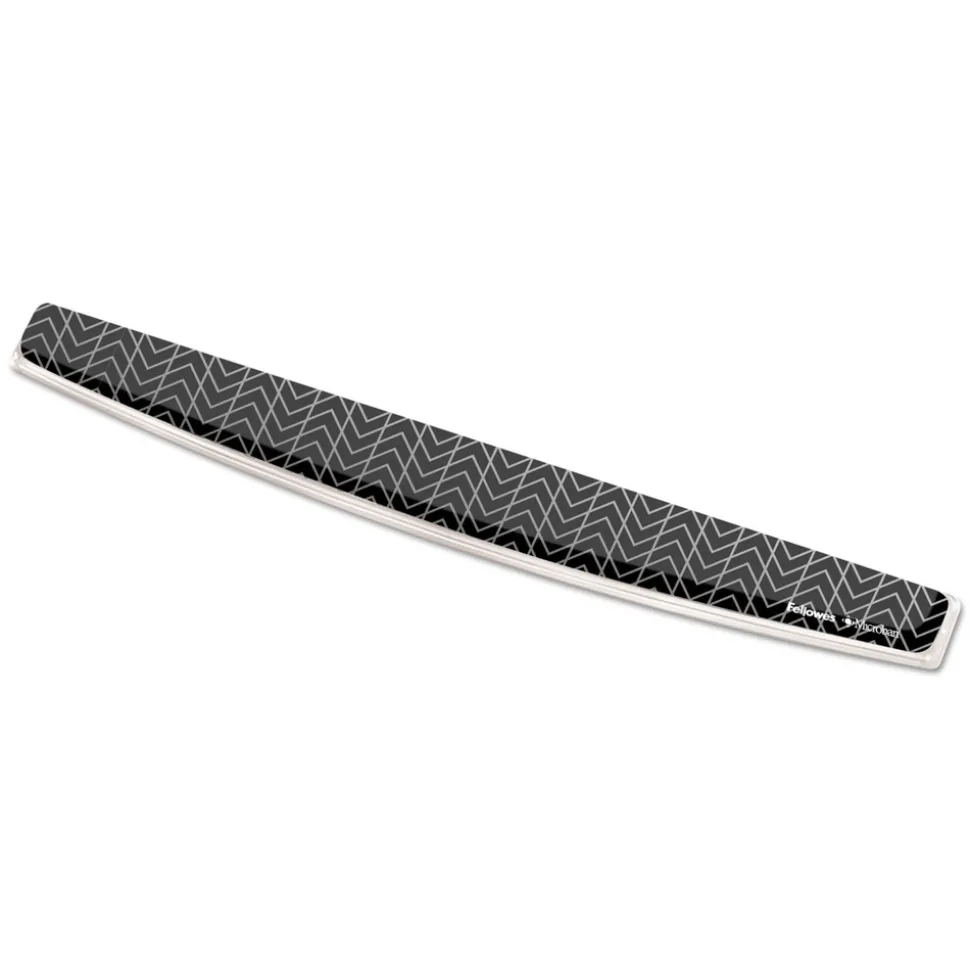 Fellowes Mfg Co. 18.5 in. x 2.31 in. Photo Gel Keyboard Wrist Rest with Microban Protection - Chevron Design