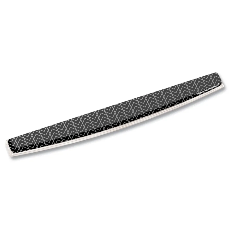 Fellowes Mfg Co. 18.5 in. x 2.31 in. Photo Gel Keyboard Wrist Rest with Microban Protection - Chevron Design