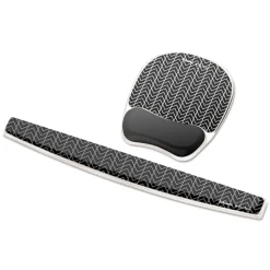 Fellowes Mfg Co. 18.5 in. x 2.31 in. Photo Gel Keyboard Wrist Rest with Microban Protection - Chevron Design