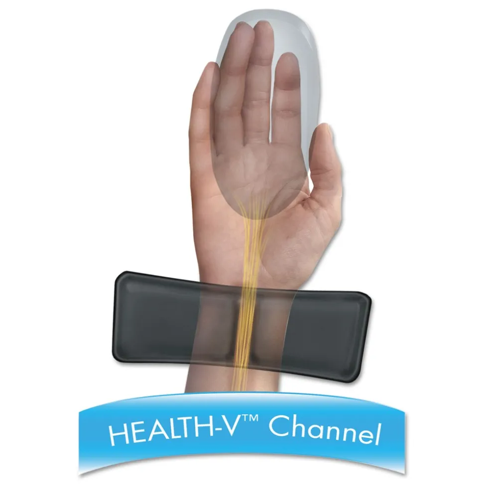 Fellowes Mfg Co. 13.75 in. x 3.37 in. Memory Foam Keyboard Palm Support - Black