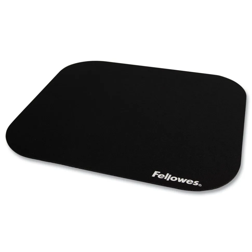 Fellowes Mfg Co. 9 in. x 8 in. Polyester Mouse Pad - Black