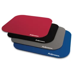 Fellowes Mfg Co. 9 in. x 8 in. Polyester Mouse Pad - Black