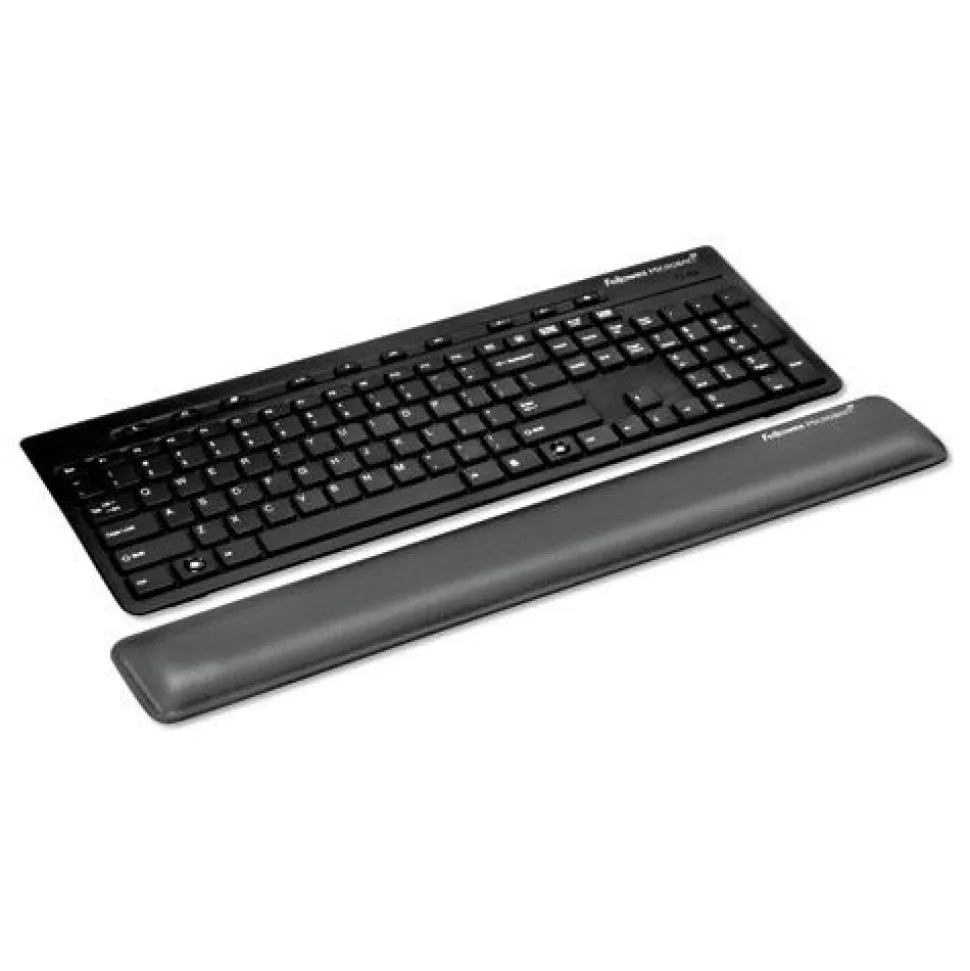 Fellowes Mfg Co. 18.37 x 2.75 Keyboard Wrist Support with Microban Protection - Graphite