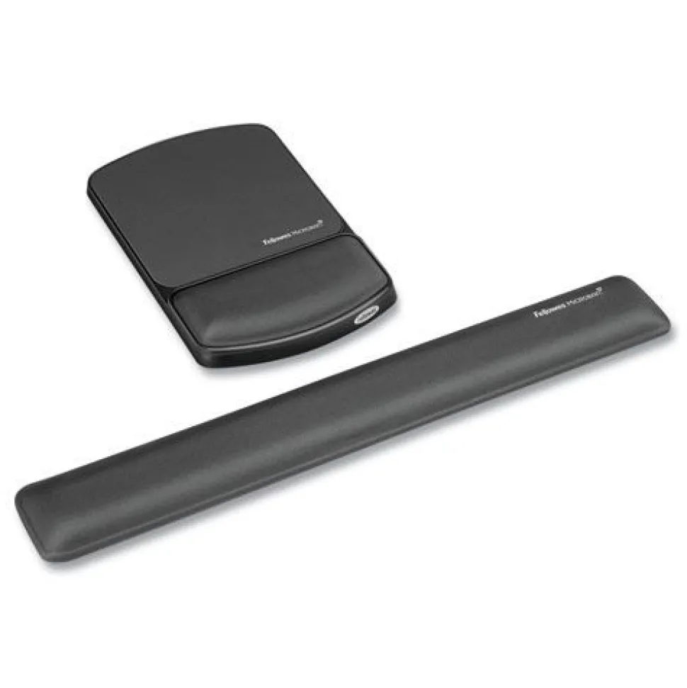 Fellowes Mfg Co. 18.37 x 2.75 Keyboard Wrist Support with Microban Protection - Graphite