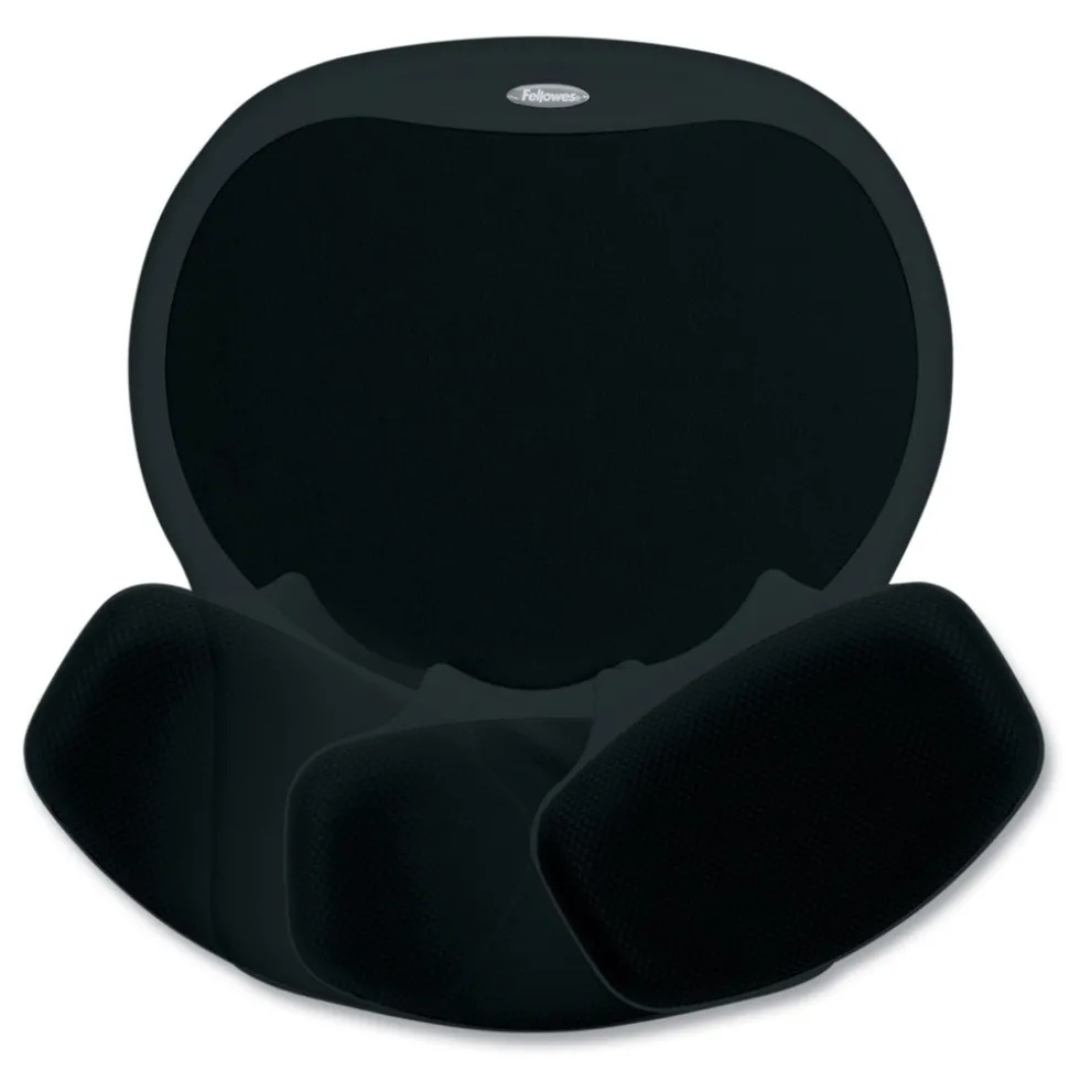 Fellowes Mfg Co. Easy Glide 10 in. x 12 in. Gel Mouse Pad with Wrist Rest - Black