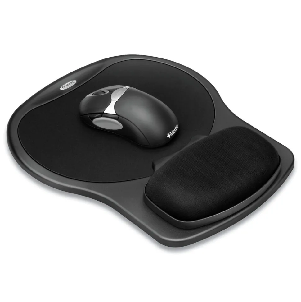 Fellowes Mfg Co. Easy Glide 10 in. x 12 in. Gel Mouse Pad with Wrist Rest - Black