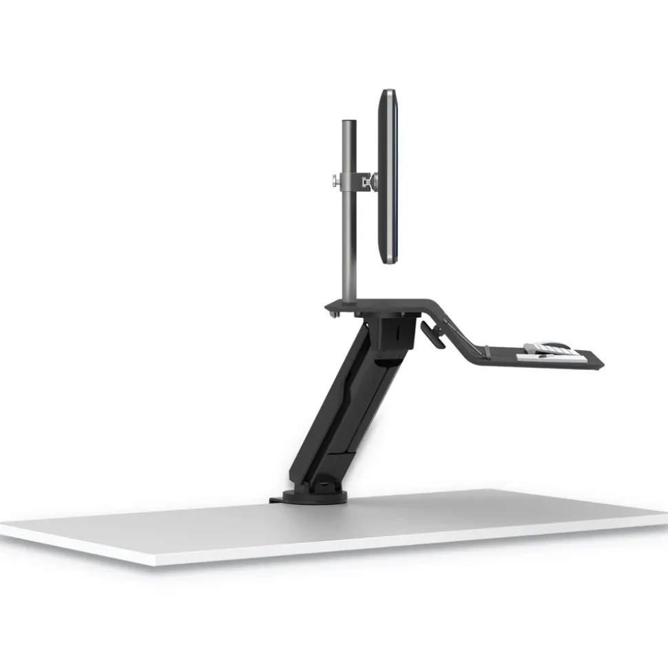 Fellowes Mfg Co. Lotus RT 48 in. x 30 in. x 42.2 in. - 49.2 in. Sit-Stand Workstation - Black