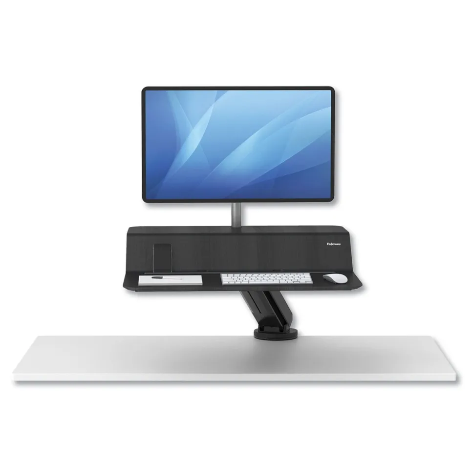 Fellowes Mfg Co. Lotus RT 48 in. x 30 in. x 42.2 in. - 49.2 in. Sit-Stand Workstation - Black