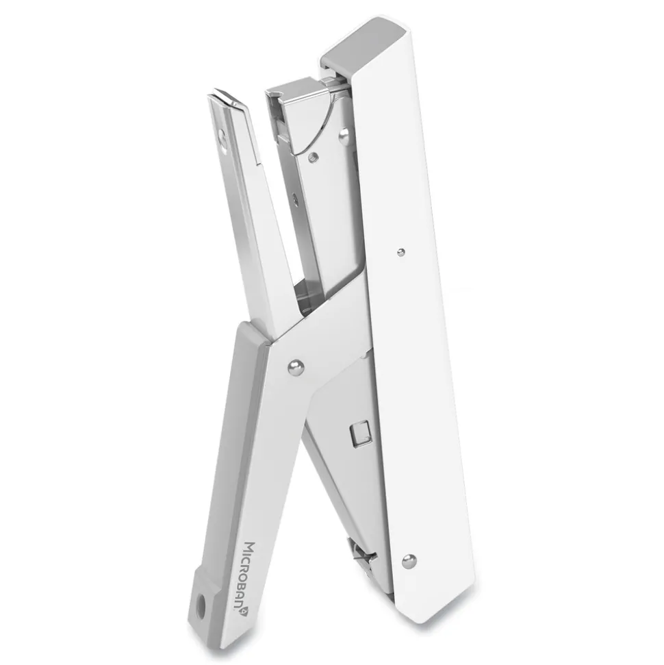 Fellowes Mfg Co. LX890 0.25 in./0.31 in. Staples 40-Sheet Capacity Handheld Plier Stapler with Antimicrobial Protection - White